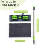 Multipurpose Wet and Dry Cleaning Microfiber Flat MOP Floor Cleaning Mop with , 360 Degree Rotating Head and Telescop...