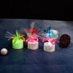Pack of 12 Mini Fiber Optic LED Table Centerpieces for Diwali - Full Detail by Nari Haat, Indian ethnic wear, women c...
