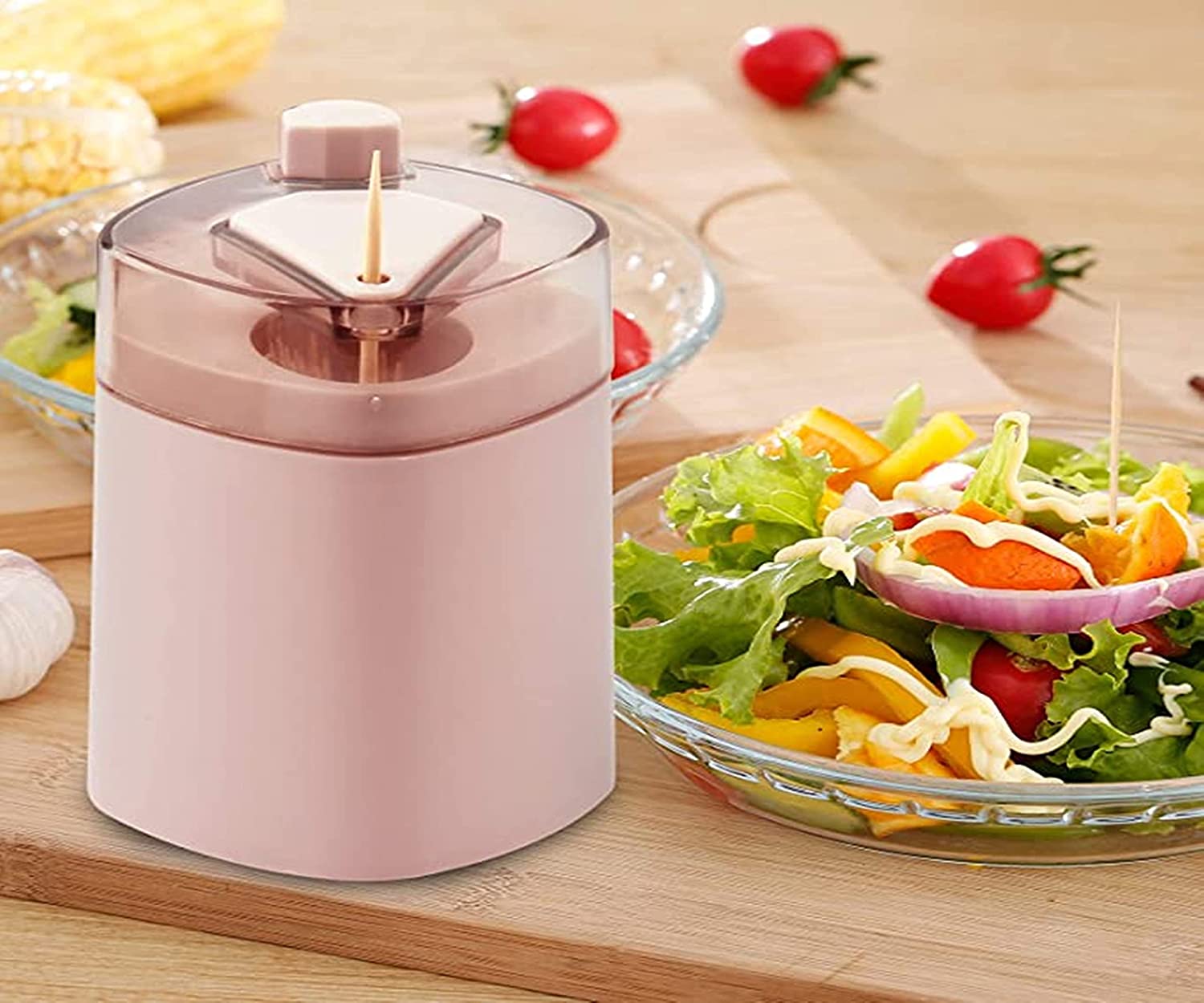 8183b2nucRL._AC_SL1500.jpg Toothpick Holder Dispenser, -Up Automatic Toothpick Dispenser, Toothpick Storage Box - Image 1