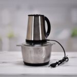 STAINLESS STEEL ELECTRIC MEAT GRINDERS WITH BOWL  (2L, 250WATTS) - Front View by Nari Haat, Indian ethnic wear, women...