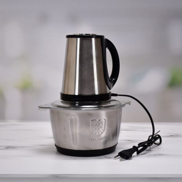 STAINLESS STEEL ELECTRIC MEAT GRINDERS WITH BOWL  (2L, 250WATTS) - Front View by Nari Haat, Indian ethnic wear, women...