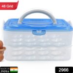 Double Layer Premium 48 Grid Egg Storage Box for Egg Storage Container - Image 2