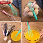 Manual Whisk Mixer – Silicone Cream Whisk, Rotary Egg Beater for Kitchen Baking - Back View by Nari Haat, Indian et...