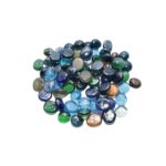 Glass Gem Stone, Flat Round Marbles Pebbles for Vase Fillers, Attractive pebbles for Aquarium Fish Tank. - Sleeve Des...