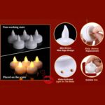 Floating Flameless Tea Light Candles – Battery Operated Set of 12 for Decor - Image 10