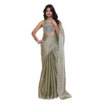 Light Green Jimmy Choo Embellished Bollywood Saree