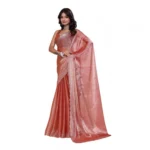 Orange Jimmy Choo Embellished Bollywood Saree