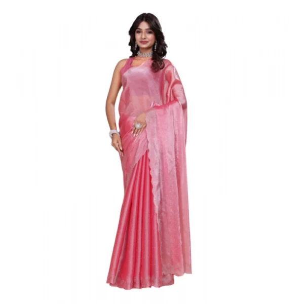 Pink Jimmy Choo Embellished Bollywood Saree
