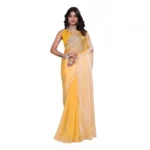 Yellow Tissue Pure Silk Embellished Bollywood Saree
