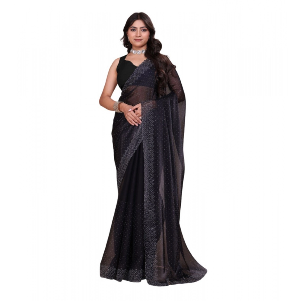 NariHaat Black Embellished Saree