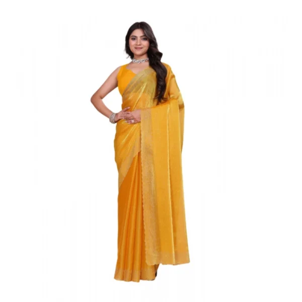 Mustard Embellished Bollywood Saree for Women