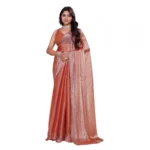 Orange Embellished Bollywood Saree for Women