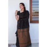 Women's Printed Litchi Silk Saree