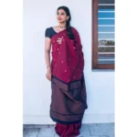 Women's Printed Litchi Silk Saree