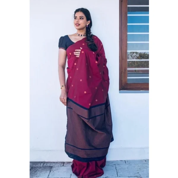 Women's Printed Litchi Silk Saree