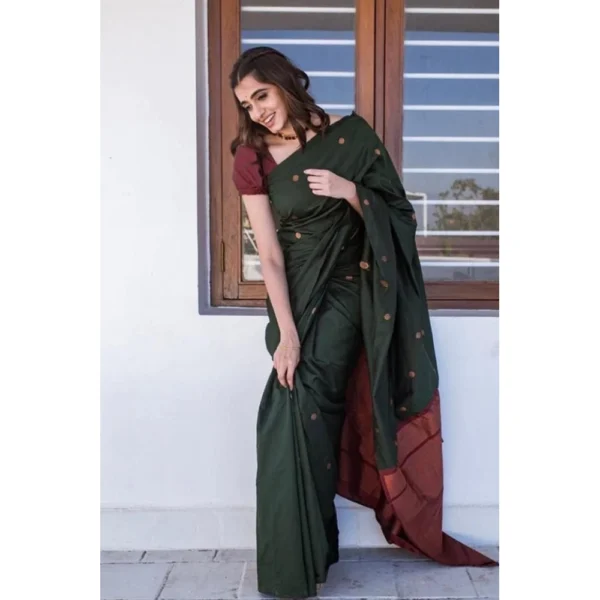 Women's Printed Litchi Silk Saree