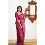 Women's Printed Litchi Silk Saree