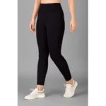 Women's Black High-Waisted Tights - Angle 3