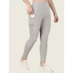 Women's High Waisted Grey Tights - Angle 4