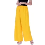 Yellow Rayon Palazzo for Women