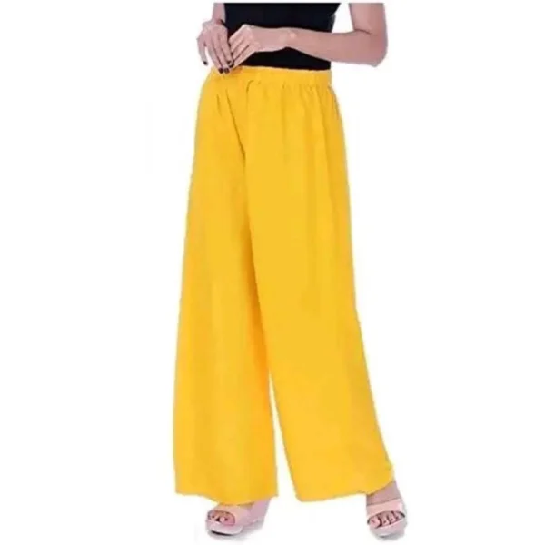 Yellow Rayon Palazzo for Women