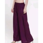 Women's Purple Rayon Palazzo Pants