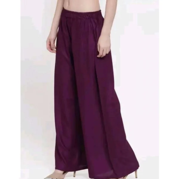Women's Purple Rayon Palazzo Pants