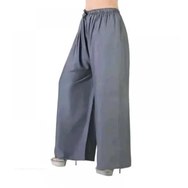 Women's Grey Rayon Palazzo Pants