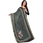 Generic Women's chanderi silk  Printed Dupatta (Black, Length: 2 Mtr) - Image 3