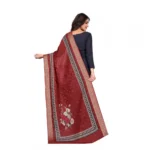 Generic Women's chanderi silk  Printed Dupatta (Maroon, Length: 2 Mtr) - Image 5