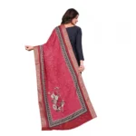 Generic Women's chanderi silk  Printed Dupatta (Red, Length: 2 Mtr) - Image 5