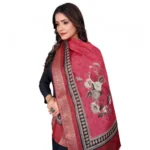 Generic Women's chanderi silk  Printed Dupatta (Red, Length: 2 Mtr) - Image 2