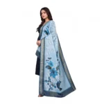 Generic Women's chanderi silk  Printed Dupatta (Blue, Length: 2 Mtr) - Image 4