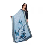 Generic Women's chanderi silk  Printed Dupatta (Blue, Length: 2 Mtr) - Image 3