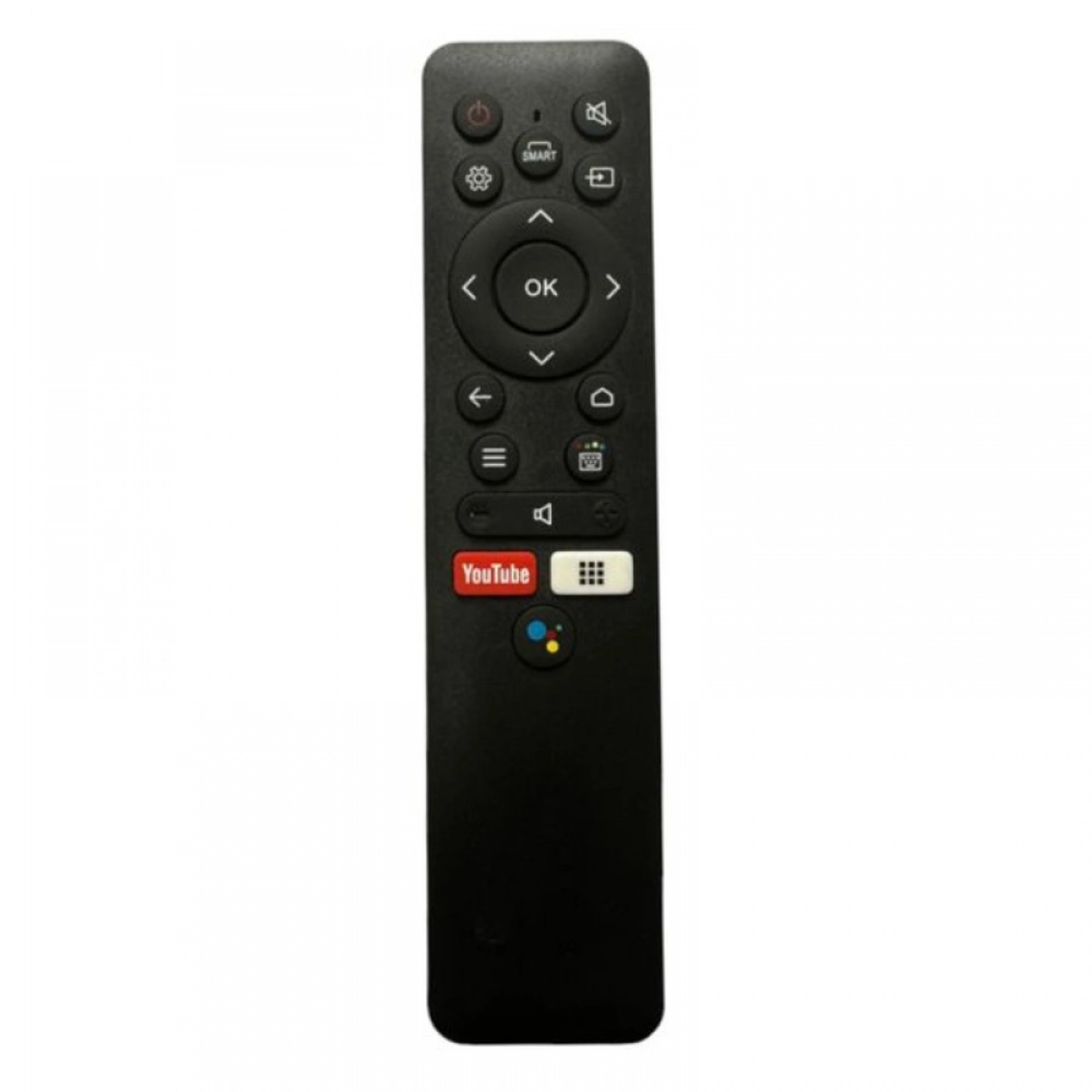 Black Micromax Smart TV remote control with YouTube button