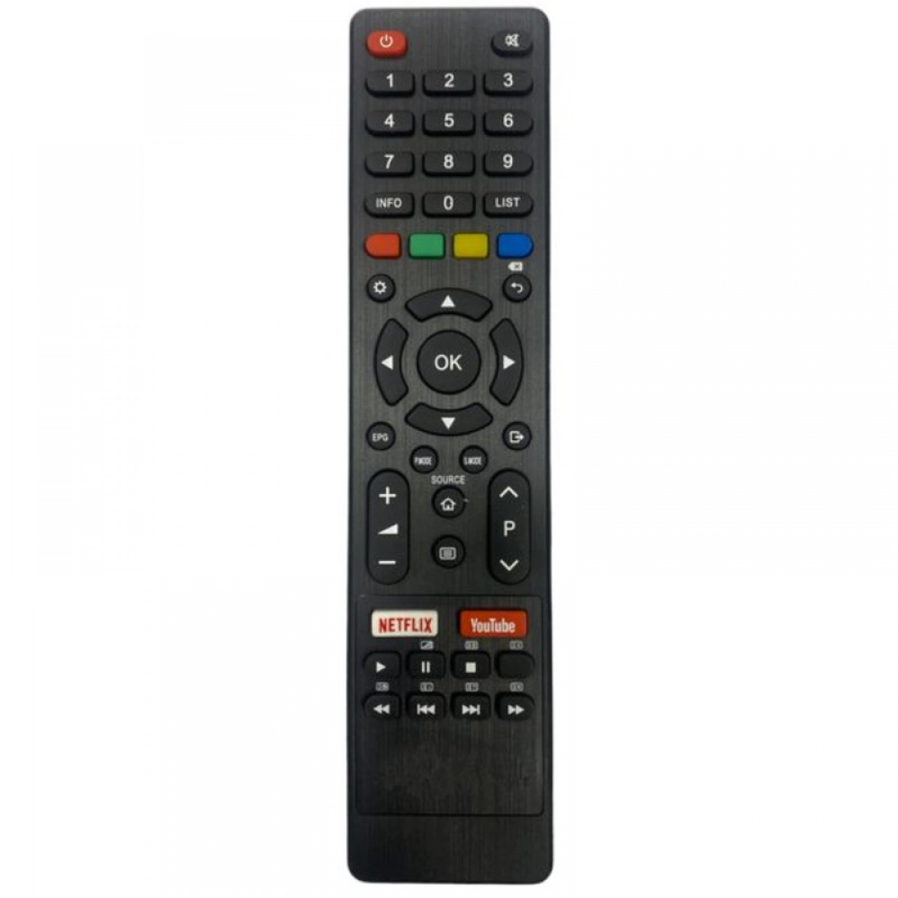 Black Sansui Smart TV remote control