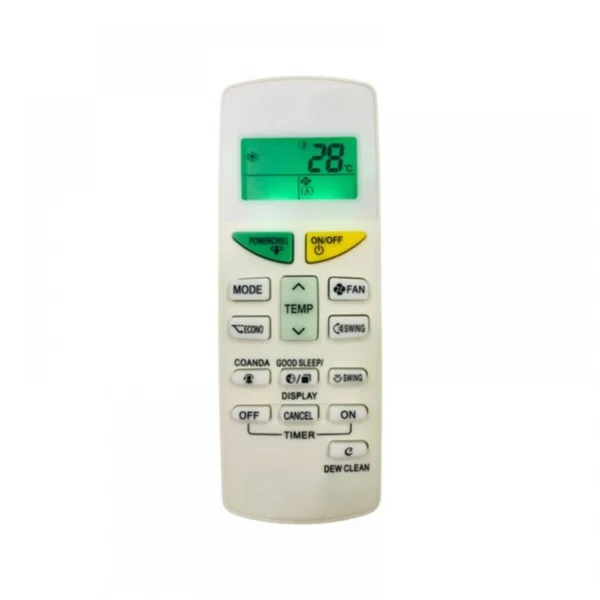 Generic white remote control for Daikin AC with backlight