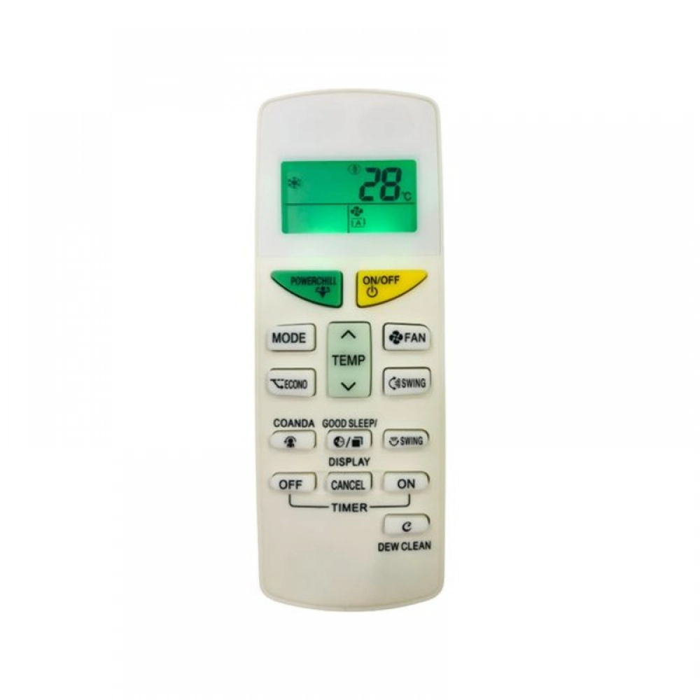 Generic white remote control for Daikin AC with backlight