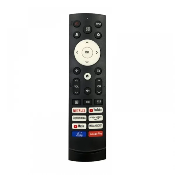 Black Hisense Smart TV Remote Control