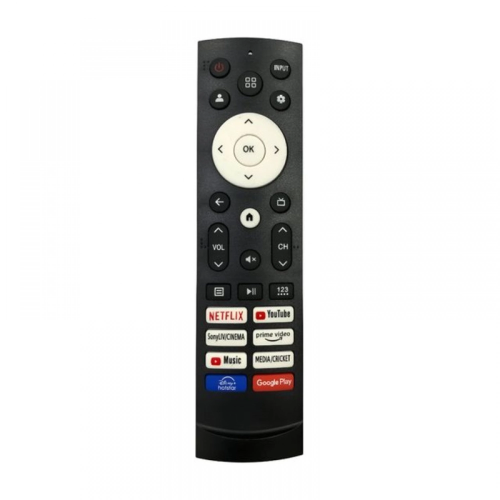 Black Hisense Smart TV Remote Control