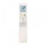 White Toshiba AC remote control with backlight