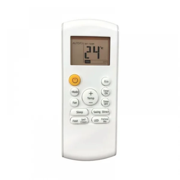 White Samsung AC remote control with backlight