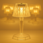 2in1 Transparent Mini Crystal Table Lamp with Reflection Light - Back View by Nari Haat, Indian ethnic wear, women cl...