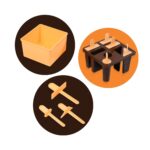 Plastic Kulfi Mold, Kulfi Molds 8 pcs Tray Ice Cream Mold (Brown Box) - Back View by Nari Haat, Indian ethnic wear, w...