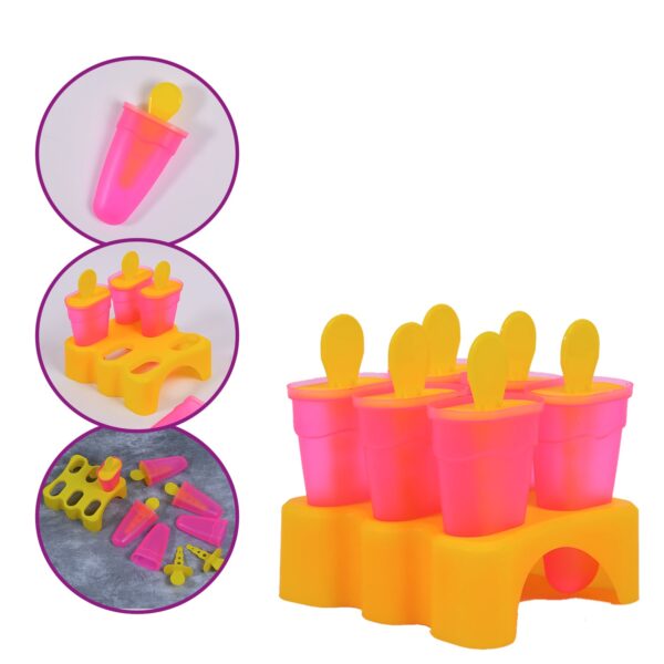 Set of 6 plastic kulfi maker moulds for homemade kulfi
