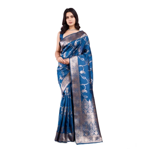 Pinch Banarasi Silk Printed Saree for Women