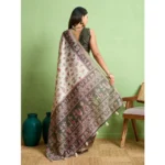 Buy Off-White Printed Saree