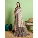 Buy Off-White Printed Saree