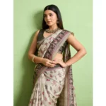 Buy Off-White Printed Saree