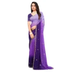embroidered chiffon saree